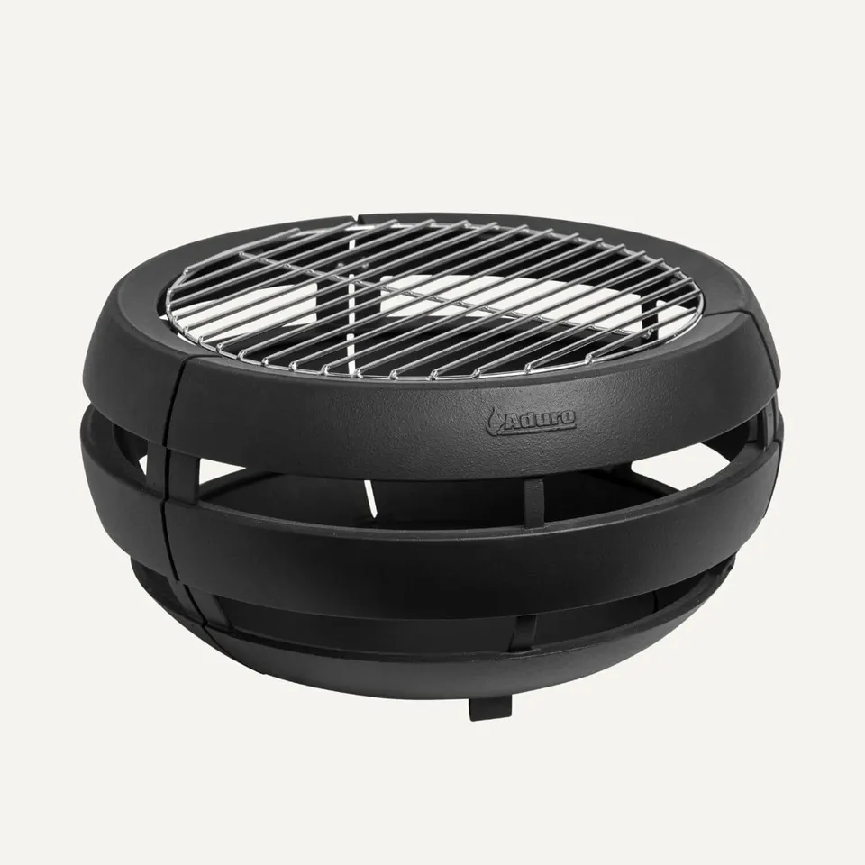 aduro-feuerschale-aus-gusseisen-mit-grillrost image 1