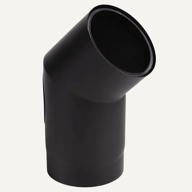 aduro-halbisoliertes-45-bogenst-ck-mit-reinigungsluke-ofenrohr-schwarz-metallic image 1