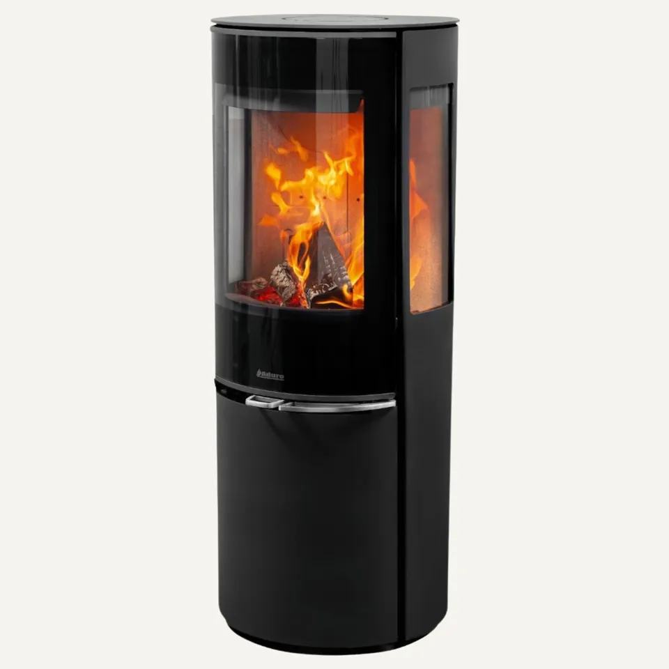 aduro-22-5-lux-hoher-kaminofen-mit-180-feuerblick-und-glas-t-r image 1