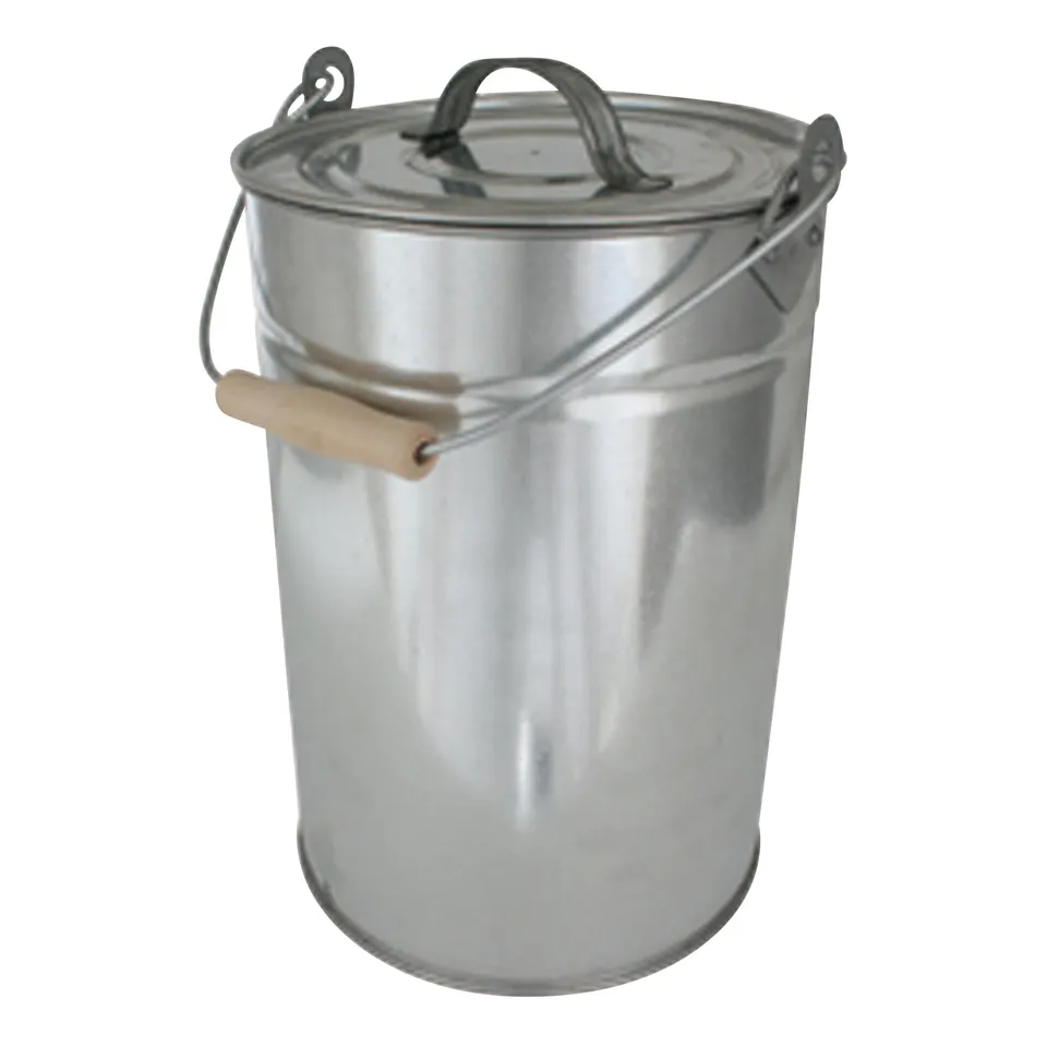 hark-ascheeimer-mit-deckel-verzinkt-14-liter image 1