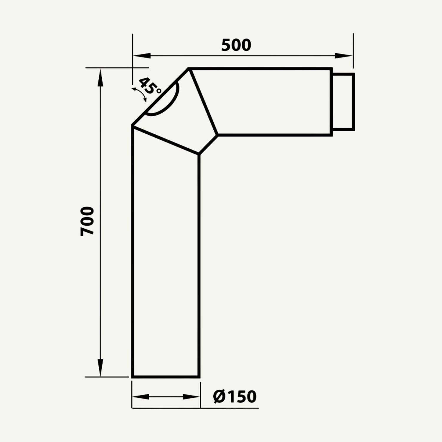 aduro-rauchrohrknie-mit-reinigungs-ffnung-2x45-schwarz-metallic image 2