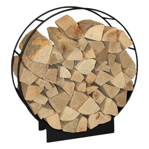 hark-holzwiege-75-cm-schwarz-kaminholz-korb-metall image 3