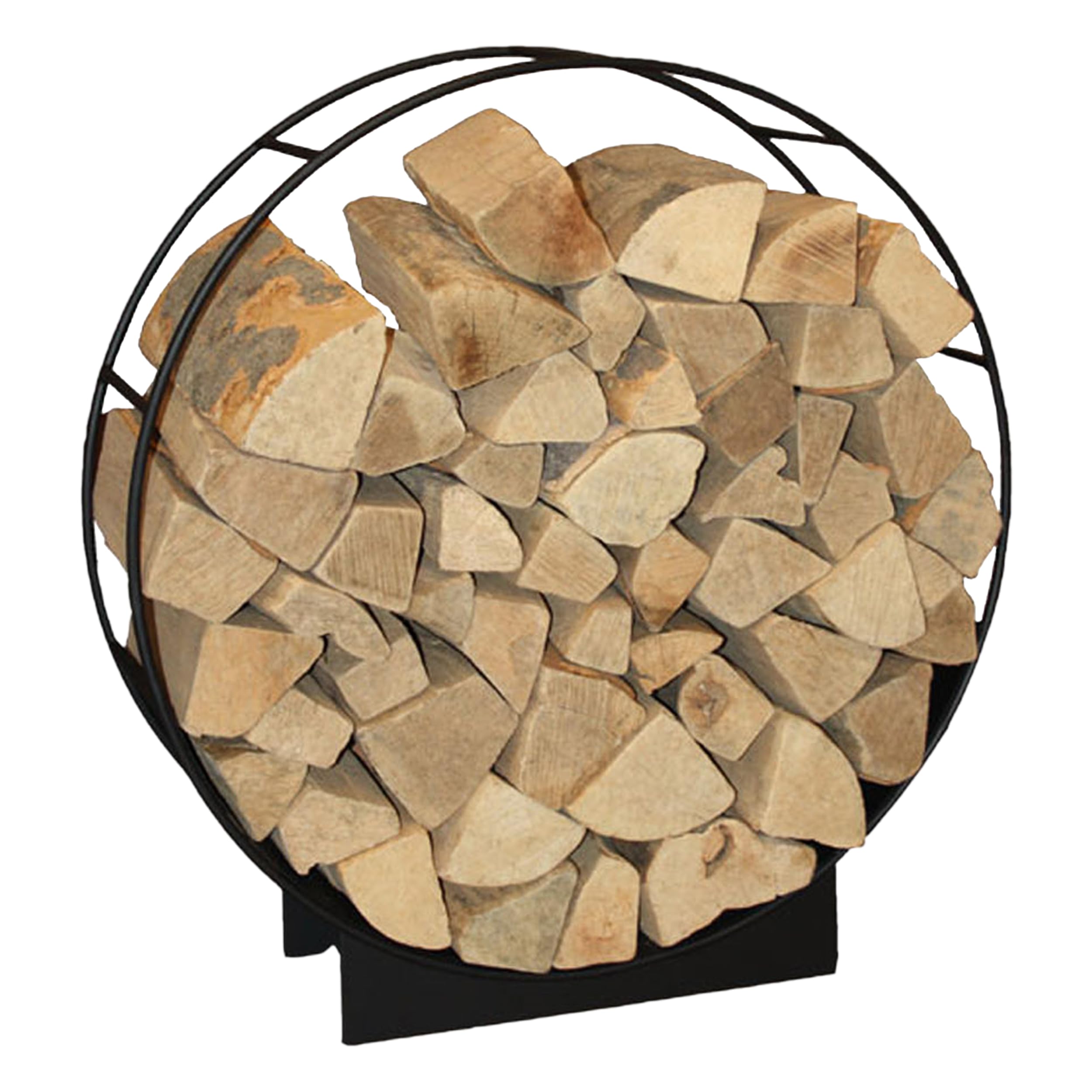 hark-holzwiege-75-cm-schwarz-kaminholz-korb-metall image 1