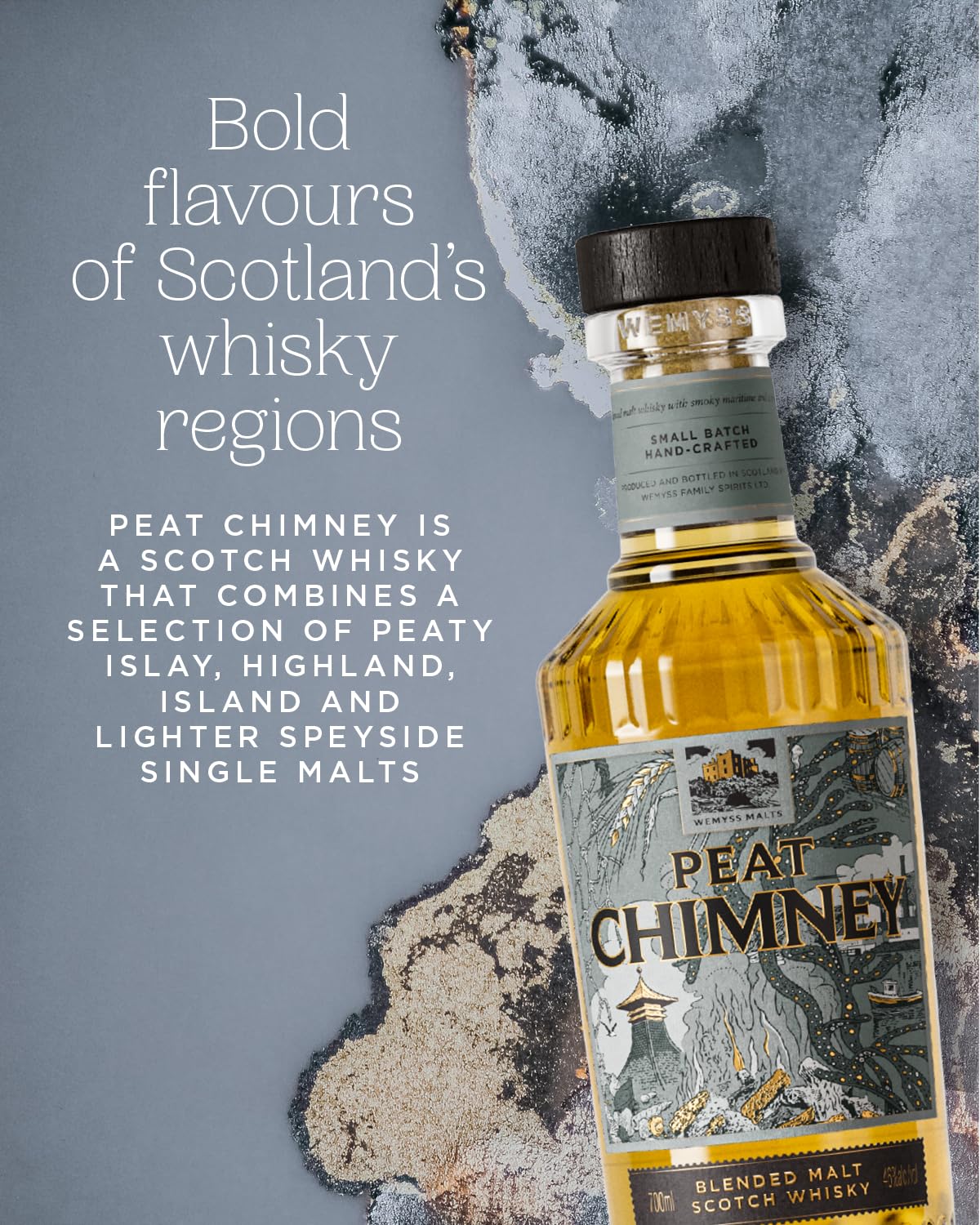 wemyss-malts-peat-chimney-blended-scotch-whisky-0-7-l-in-geschenkbox image 4