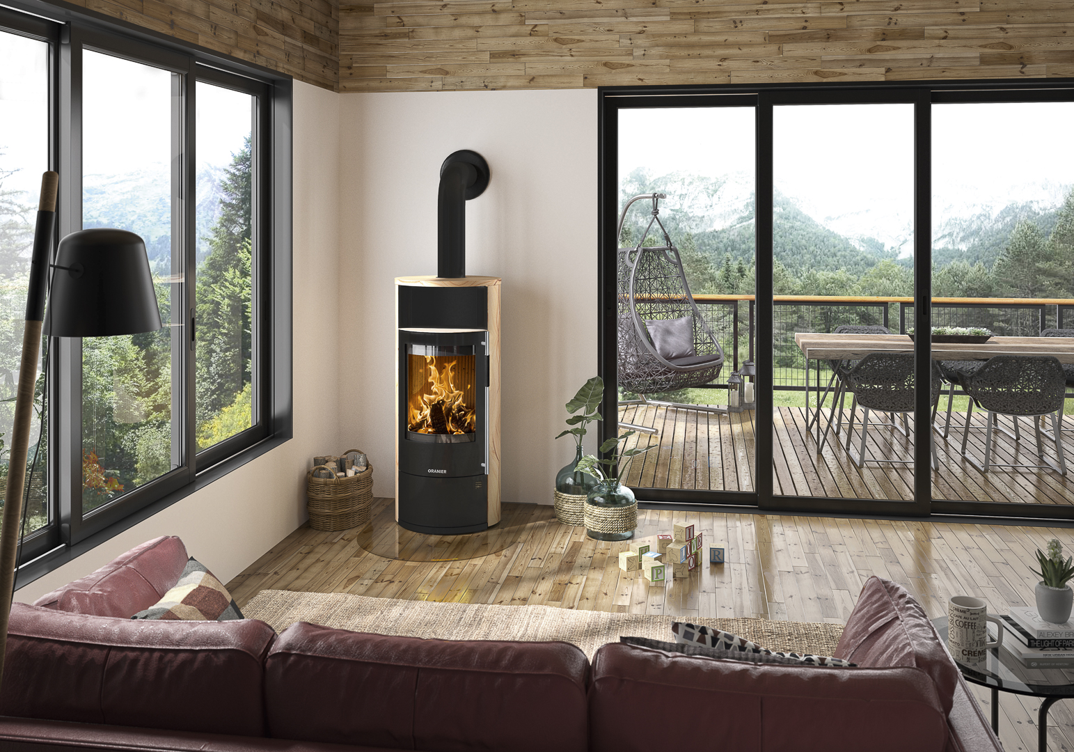 oranier-polar-neo-8-kaminofen-rund-mit-warmhaltefach image 2