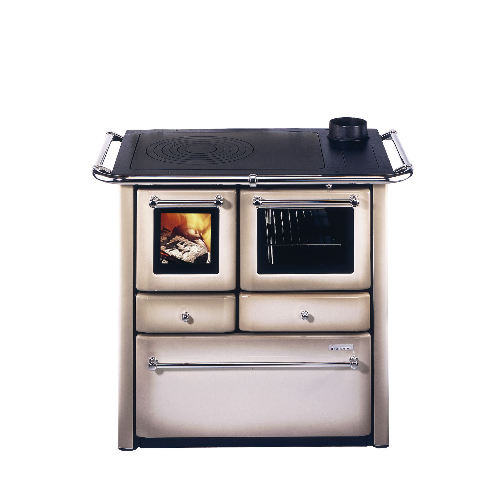 wamsler-dauerbrandherd-k85f-ii-cappuccino-6-kw-mit-bratrohr image 1