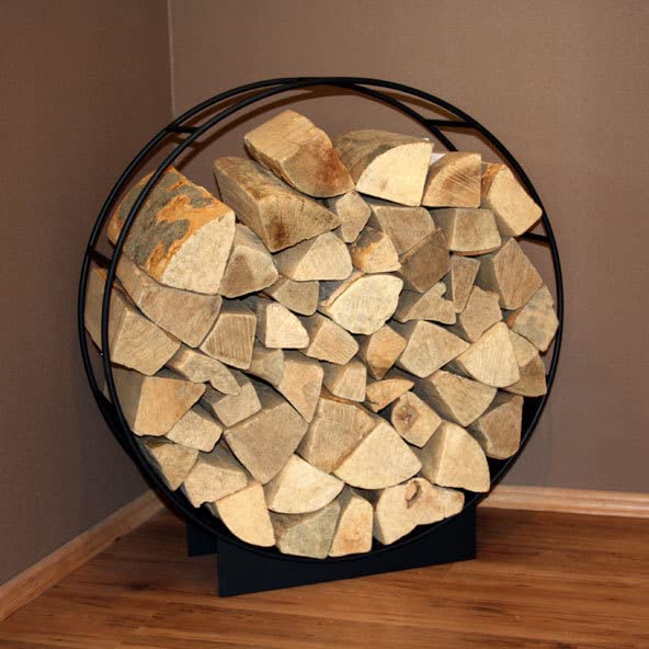hark-holzwiege-75-cm-schwarz-kaminholz-korb-metall image 4