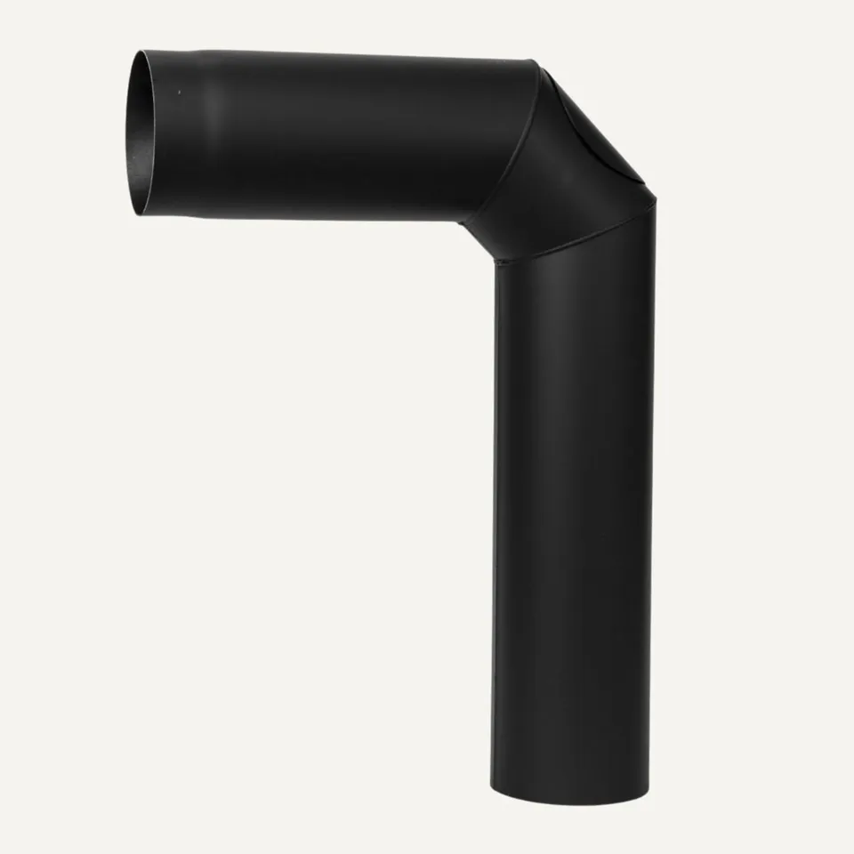 aduro-rauchrohrknie-mit-reinigungs-ffnung-2x45-schwarz-metallic image 1