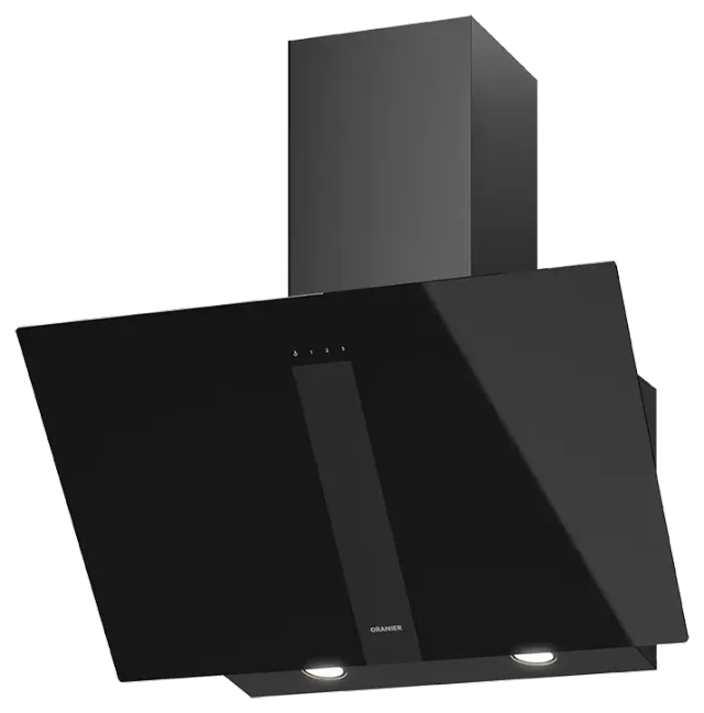 oranier-una-kopffrei-wandhaube-90-cm-pureblack-glas image 1