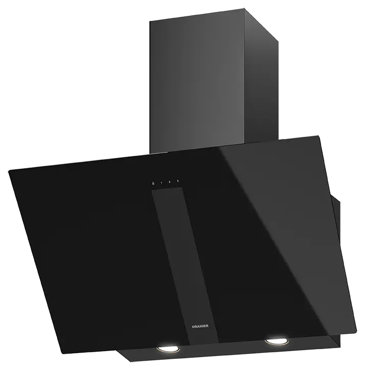 oranier-una-kopffrei-wandhaube-90-cm-pureblack-glas image 1