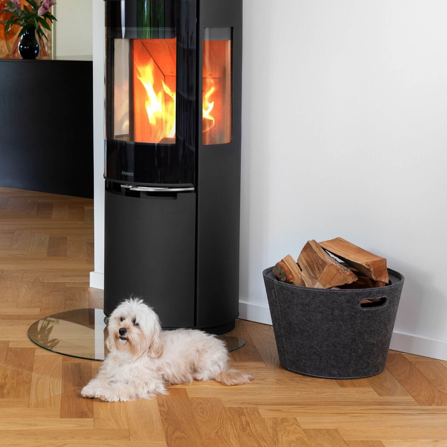 aduro-proline-holzkorb-45-grauer-filz-mit-griffen image 3