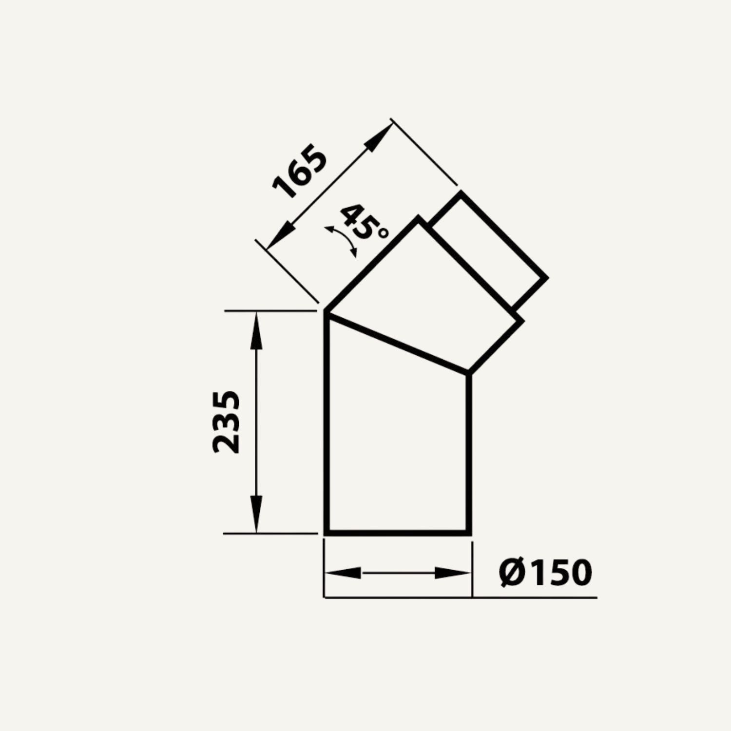 aduro-rauchrohrbogen-45-schwarz-metallic-2-mm-stahl image 2