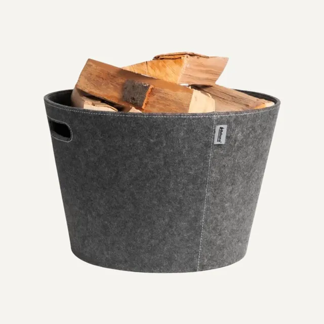 aduro-proline-holzkorb-45-grauer-filz-mit-griffen image 1