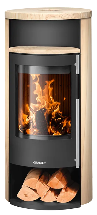 oranier-polar-neo-8-kaminofen-rund-mit-warmhaltefach image 1