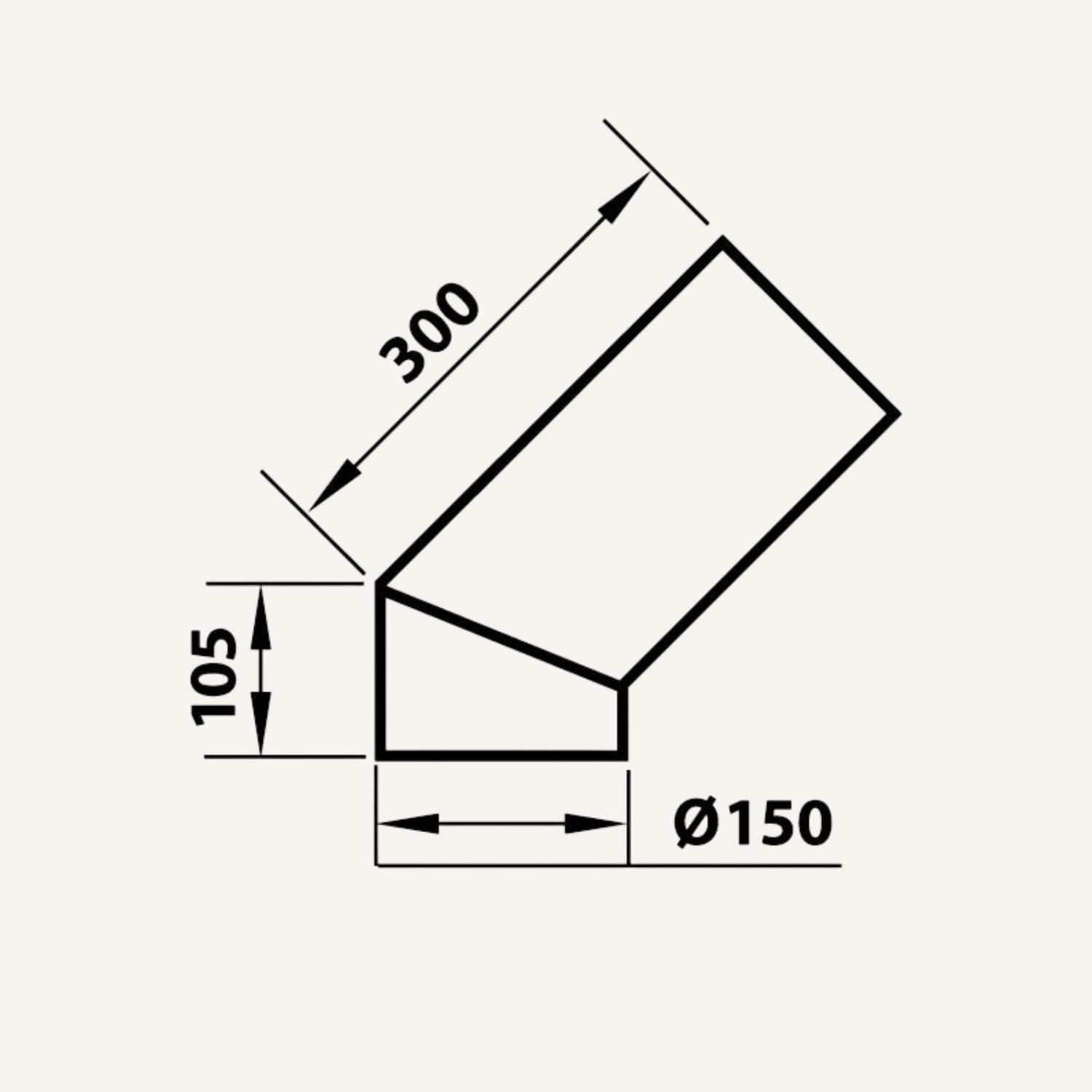 aduro-spezialrauchrohrbogen-45-f-r-aduro-12-schwarz-metallic image 2