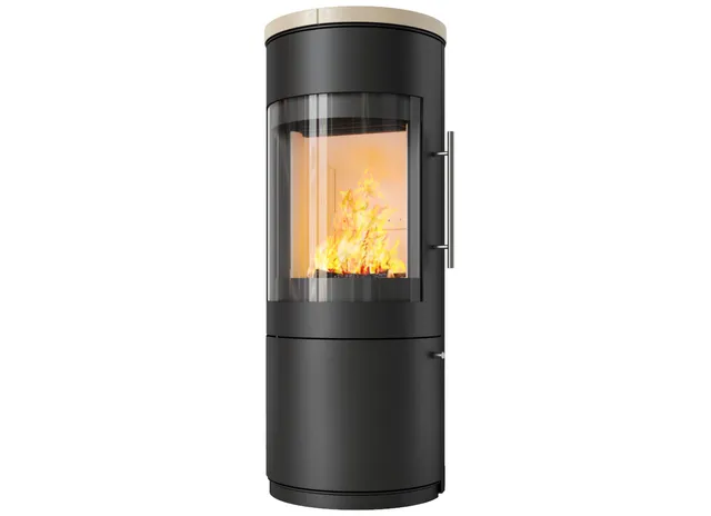 hark-110-ecoplus-kaminofen-6-kw-kacheln-creme-korpus-graphit image 1