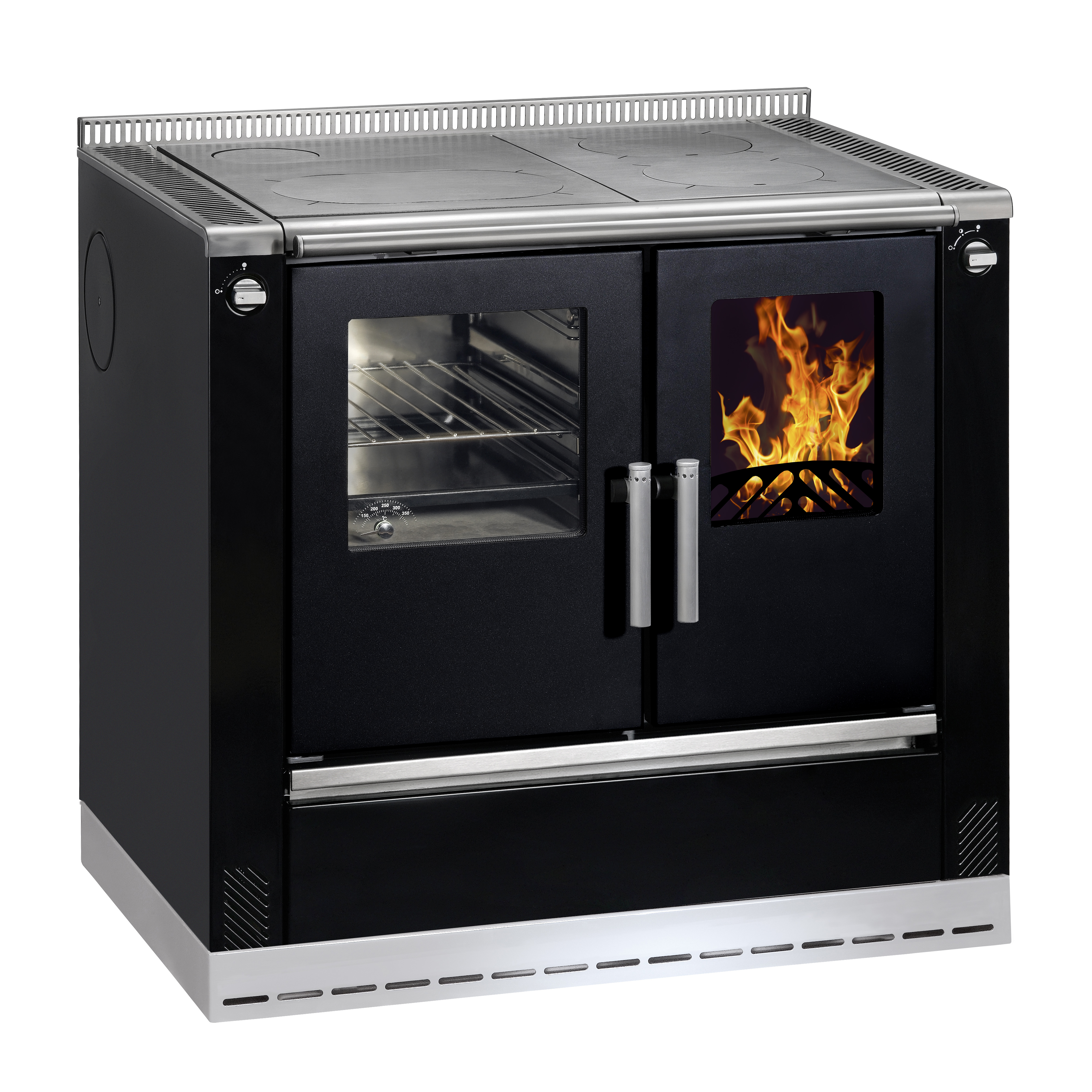 wamsler-w1-90-holzherd-schwarz-8-kw-mit-bratrohr image 1