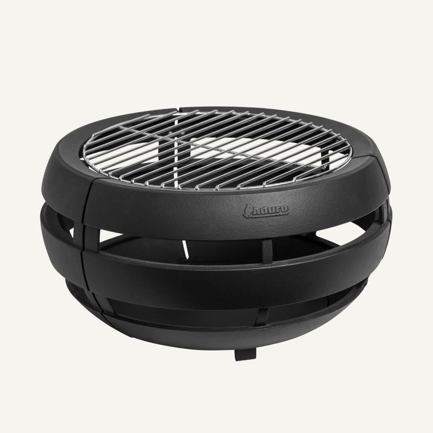 aduro-feuerschale-aus-gusseisen-mit-grillrost image 1